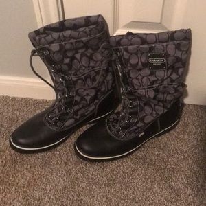 Coach black boots size 10B
